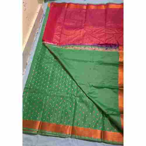 Ladies Red and Green Kanchipuram Silk Sarees