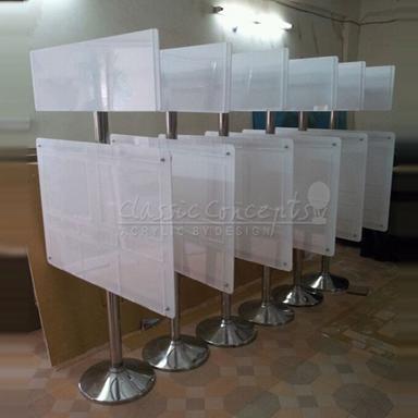 Transparent Acrylic Display Pole Stand