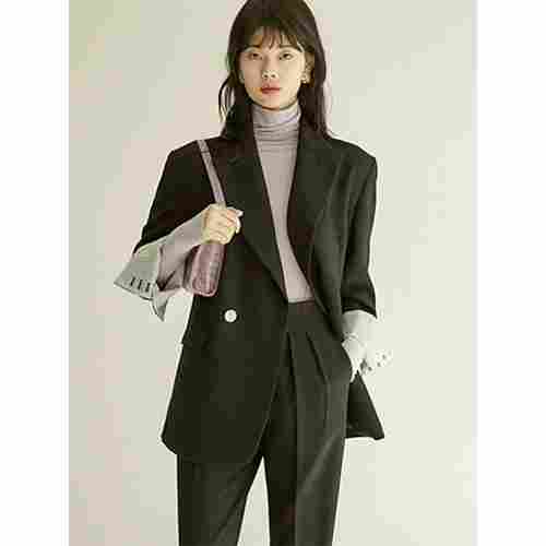 China TR Black Casual Suit