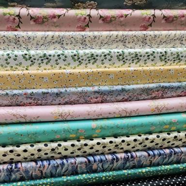 Multicolored Stylish Color Print Silk Apparel Fabric