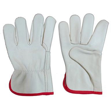 White Driving Leather Gloves Design: Modern