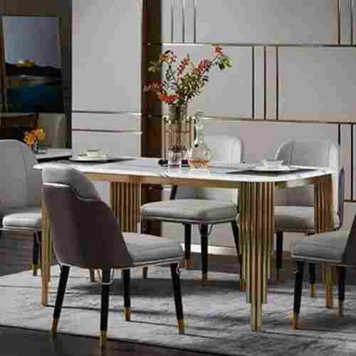 Gold Designs Faux Mable Dining Table