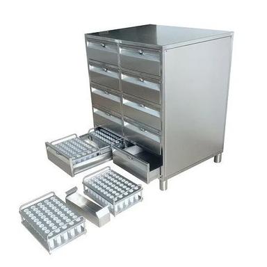 Silver Industrial Punch Cabinet