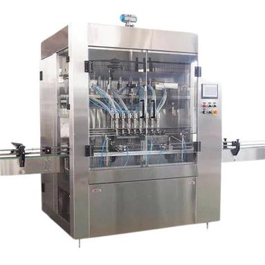 Silver Automatic Two Head Positive Displacement Pump Filling Machine