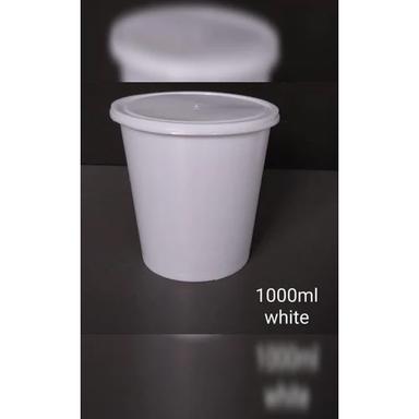 Good Quality 1000Ml Plastic Round Containers Milky And Black