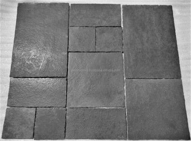 Indian Black Limestone Antique Finish Paving Slabs French Opus Pattern Pathways Outdoor Indoor Flooring Landscaping Pavers Application: Construction