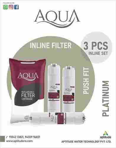 Aqua Platinum 3 Pcs Set Inline Filter Cartridge