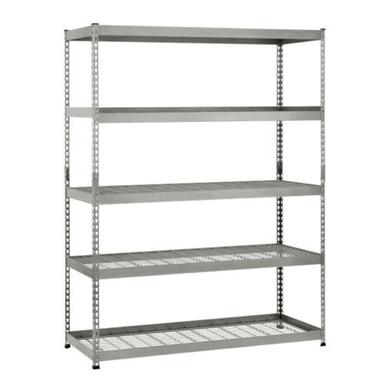 Silver 5 Tier Slotted Angle Rack