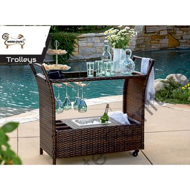 Outdoor Wicker Trolley No Assembly Required