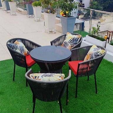 Black Rope Outdoor Dining Set