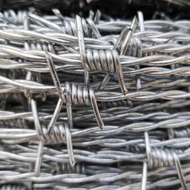 Silver Barbed Fencing Wire