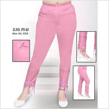Dry Cleaning Lace Design Straight Pant