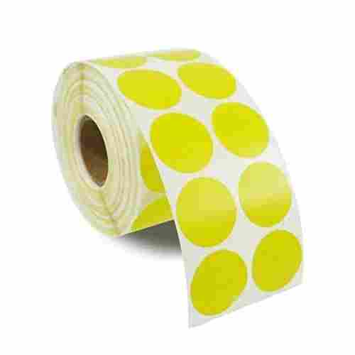 Yellow Dot Self Adhesive Sticker