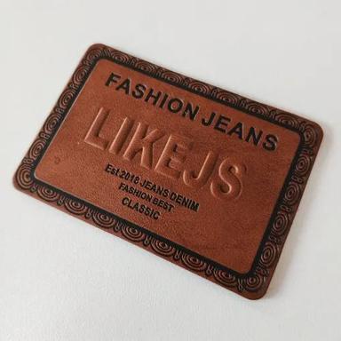Brown Jeans Leather Patches