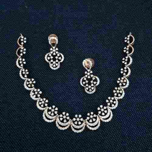 Party Wear Necklace Set Real Diamond