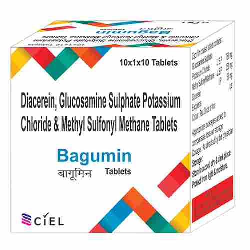 Diacerein Glucosamine Sulphate Potassium Chloride And Methyl Sulfonyl Methane Tablets