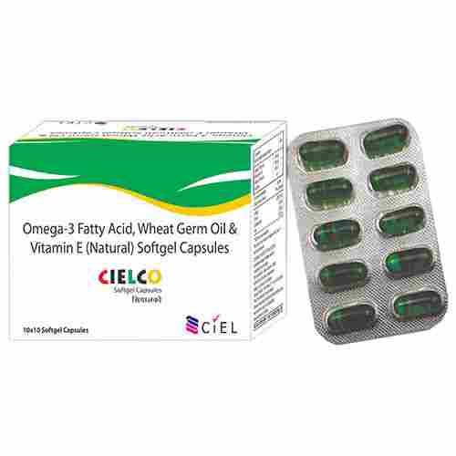 Omega-3 Fatty Acid Wheat Germ Oil And Vitamin E Softgel Capsules