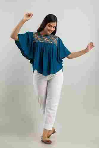 Rayon Embroidered Tops