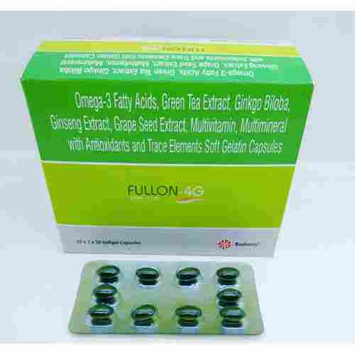 Omega 3 Fatty Acids Green Tea Extract Ginko Biloba Extract Vitamins Minerals Trace Elements Soft Gelatin