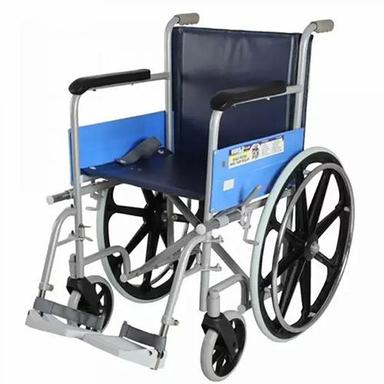Powder Coated Vissco Imperio Foldable Wheelchair With Elevated Footrest Mag Wheel