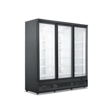 Black Vertical Double Door Freezer