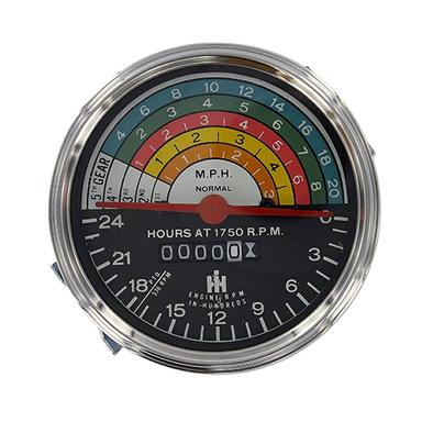 Silver Round Shape Analog Hour Meter