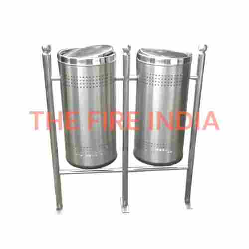 Stainless Steel Twin Dustbins