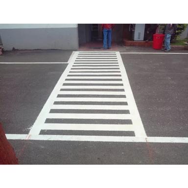 White Car Parking Road Paint Marking