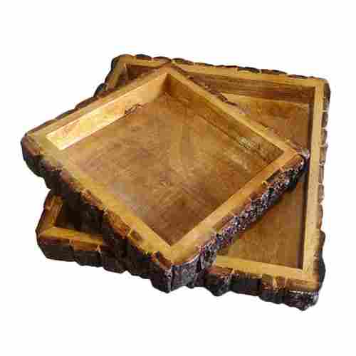 Wooden Bark Platter
