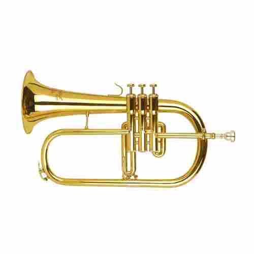 3 Valve Golden Brass Finish Flugel Horn