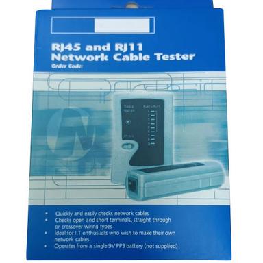 Rj11 Network Cable Tester Frequency (Mhz): 50 Hertz (Hz)