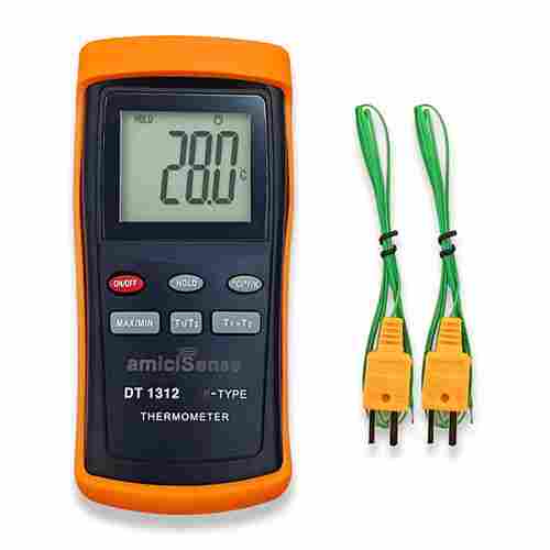 High Precision 2 Channel K-Type Thermocouple Thermometer