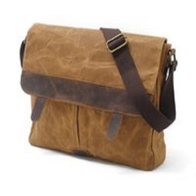 Waxed Canvas Leather Cross Body Bag Design: Modern