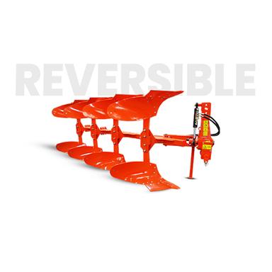 Red Reversible Mould Board Plough