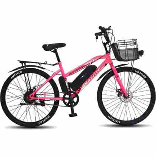 MATELCO UNISEX FEA26 PINK 26 inches Single Speed Lithium-ion (Li-ion) Electric Cycle
