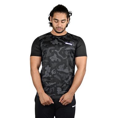 Black Sports Dry Fit Running T-Shirts Age Group: Adult