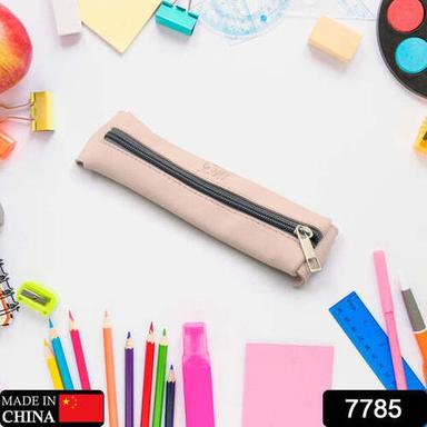 LEATHER PENCIL CASE HIGH-QUALITY LEATHER PENCIL POUCH IDEAL OF SCHOOL (1PC) 7785