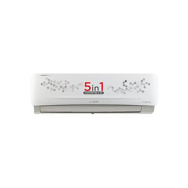 Lloyd 1.5 Ton 5 Star Inverter Split Ac (5 In 1 Convertible Copper Anti-Viral  Pm 2.5 Filter 2023 Model White With Chrome Deco Strip Gls18I5Fwgca) Energy Efficiency Rating: A  A  A  A  A