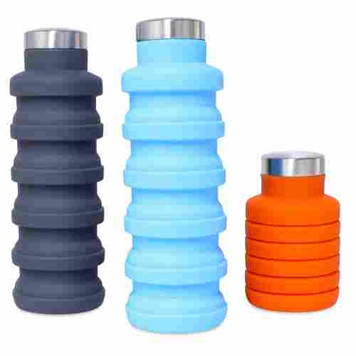 Silicon Sports Water Bottles Collapsible Bpa Free Silicon Foldable Travel Water Bottle