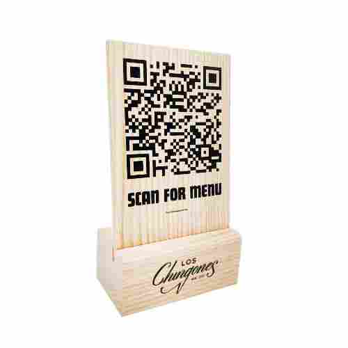 QR Code Display Stand QR Stand Acrylic Display for QR Code Wooden QR Code Display