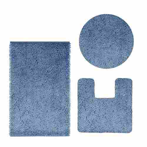 BREEDEN-VKV-15 Micro Chenille Ultra Soft Non Slip Light Blue Bathroom Rug Set Of 3