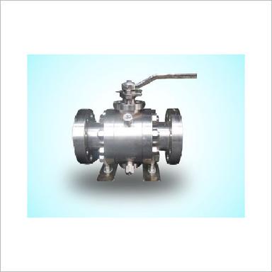 Silver Metal Seated Trunnion Mounted Ball Valve
