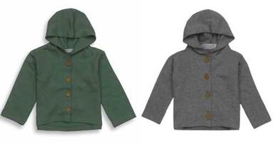 MOTHER'S PROMISE BABY GIRLS HOODED CARDIGAN WITH APPLIQUE