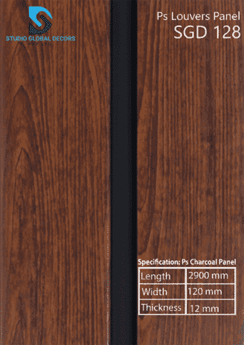 Ps Charcoal Louvers Panels 122mm