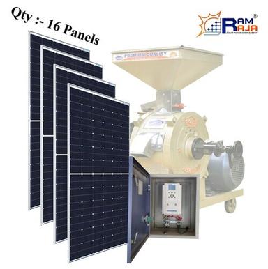 7.5 HP Solar Atta Chakki System  (16 Panels With Mono Half Cut)