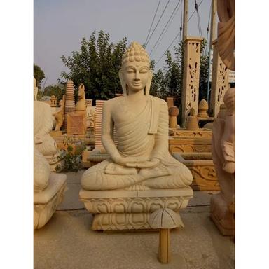 White Buddha Sandstone Statue