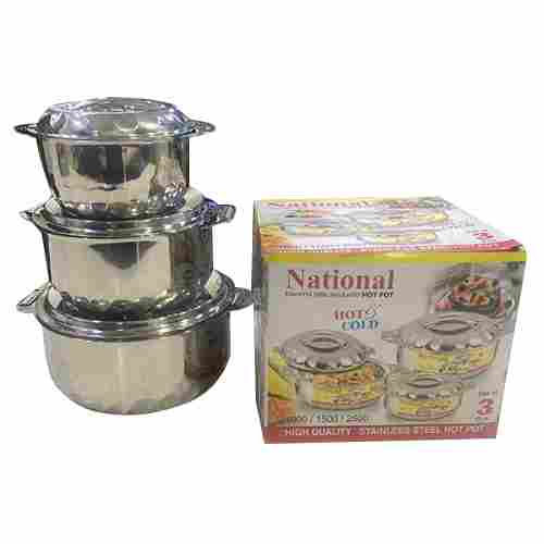 Stainless Steel Insulated Hot Pot 3 Pcs Set