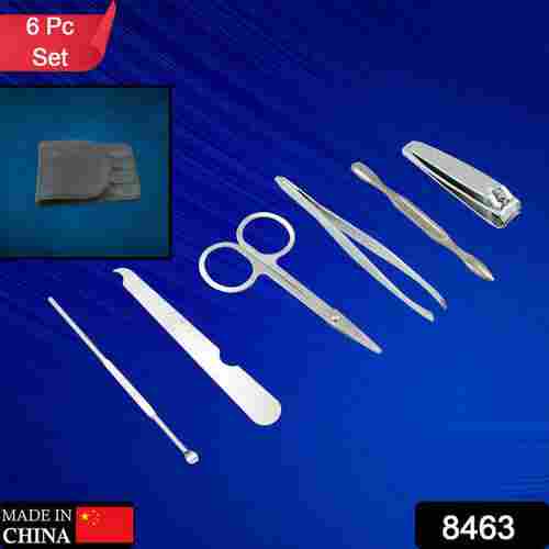 NAIL SCISSORS PROFESSIONAL NAIL CLIPPERS KIT MANICURE SET 6 PIECES (8463)