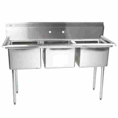 Commercial Stainless Steel Three Sink