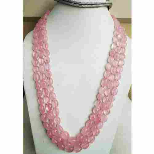 Pink Morganite Stone Necklace